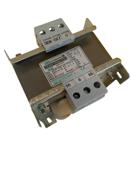 Transformateur monophasé 150 VA pri:0-230-400 sec 55-0-55